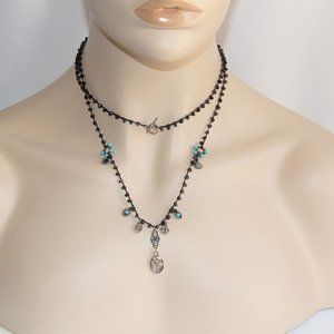 Harper Belle Sterling, Turquoise, Quartz Necklace